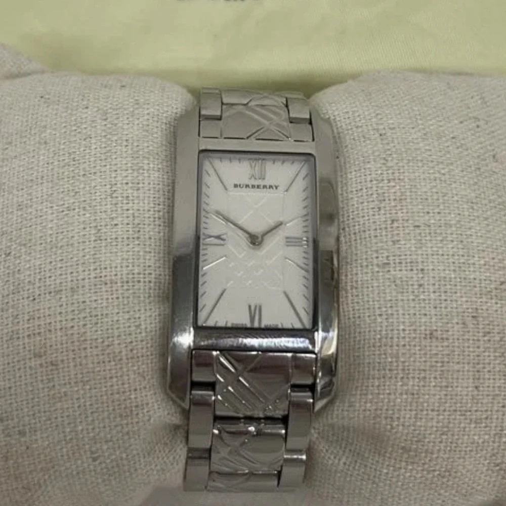 Burberry Silver Geometric Dial Watch